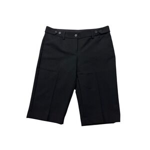 Express Shorts Womens 2 Black Editor Design Studio Bermuda Dress Career 508513